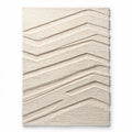 Tapis en coton beige à motif en relief dimensions 200 x 150 x 2 cm