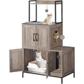 Arbre à Chat - HOOBRO - Maison de Litière - Tour à Chat - 78 x 45 x 135 cm - Gris(Grège)