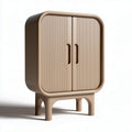 Cabinet en plastique beige avec portes battantes dimensions 80 x 40 x 100cm