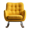 Fauteuil en tissu vert canard avec accoudoirs en métal 70 x 80 x 90cm
