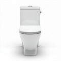 Toilette blanche en céramique avec abattant doux 70 x 38 x 40cm