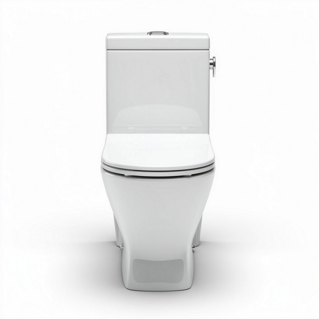 Toilette blanche en céramique avec abattant doux 70 x 38 x 40cm