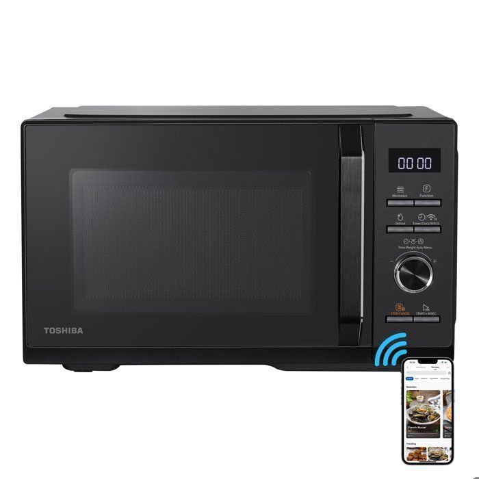 Micro-ondes combin pose libre MW3-SAC26SF(BK) 26L, 900W  Gril 1000W  Convection 2100W - Connection WiFi  Friteuse sans huile(Inverter et 26 L noir gril 7-en-1/900 W)