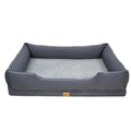 Panier Chien Orthopédique - BingoPaw - Coussin Déhoussable pour Chiens, Mémoire de Forme, Anti-dérapant - Gris 127x94x24cm(Gris/2XL)