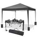 Tonnelle de Jardin Pliante 3x3m, Tente de Réception étanche et Protection UV, Chapiteau/Pavillon 3 Hauteur réglable-Noir(Blanc)