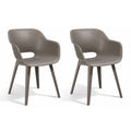 Chaises d'extérieur Akola - Keter - Lot de 2 - Résine - Cappuccino - Robuste et léger(Capuccino)