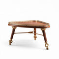 Table basse en bois avec finition dorée 80 x 50 x 45cm