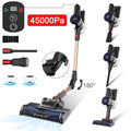 Aspirateur balai - STANEW - 45000Pa/550W - Pliable 180° - 40 min autonomie - Brosse anti-emmêlement(Doré/Non pliable)