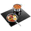 Plaque de cuisson Induction,Kichpower Plaque Induction,4 foyers  boosters,6000 W,L59 cm,Noir,Chauffage rapide(4 foyers)