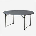 Table pliante ronde WERKA PRO Ø150 x 74 cm gris(Gris)
