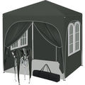 WOLTU Tonnelle de Jardin 2x2m, Pergola Pliante, Barnum avec 4 Parois Latérales, Hauteur Réglable, Gazebo Imperméable, Anti-UV, Gris(Beige)