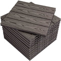 WOLTU Carrelage de sol Dalle WPC 30x30cm,pour jardin terrasse en composite bois-plastique,Café(22 pièces-2 m²)GTF002hco-2(Brun/11 pièces)
