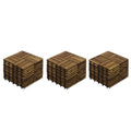 Lot de 32 Dalles en Bois d'Acacia à emboîter 30x30cm -  Caillebotis Extérieur Clipsable pour Balcon, Terrasse et Jardin - Jaune(Jaune/11 pcs)