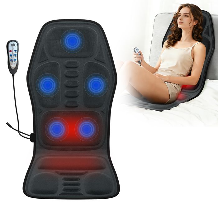 Tapis De Massage Électrique -  Himouta Matelas Massant Corporel - 9 Vitesse - Fonction De Chauffage - Pliable -  15*50*2Cm(Vert/Tissu/Massage complet du corps)