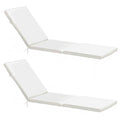 Lot de 2 coussins bain de soleil polyester écru 186 x 53 x 5 cm Picchu - Oviala(Ecru)