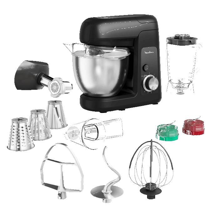 Moulinex Bake Partner, Robot pâtissier, Puissance de 1 100 W, QA525810(Bake Partner)